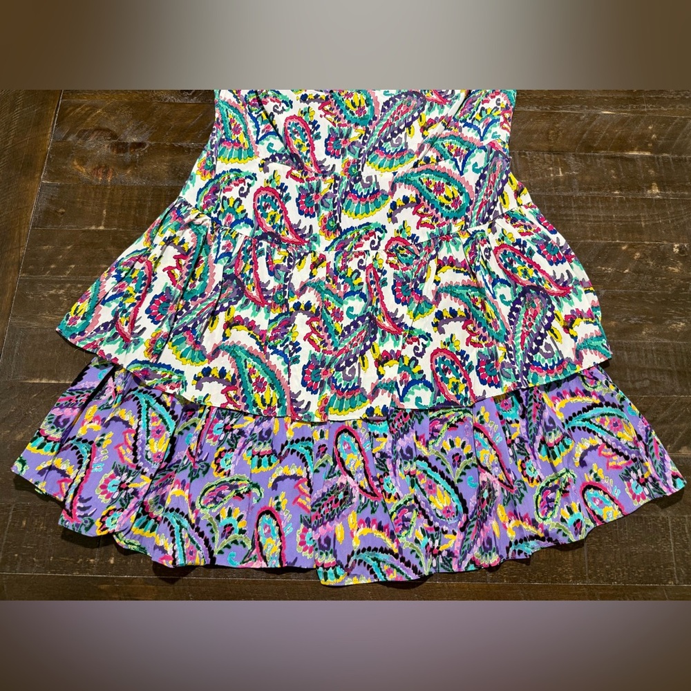 NWT Robert Graham Gracie Paisley Viscose Silk Halter Mini Dress Sz XL Date Party - Picture 10 of 14